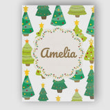 Personalised Name Cute Decorated Christmas Custom  Unique Gift Idea Elegant Feature Canvas Wall Art Print Decor Picture Ready to Hang