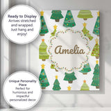 Personalised Name Cute Decorated Christmas Custom  Unique Gift Idea Elegant Feature Canvas Wall Art Print Decor Picture Ready to Hang