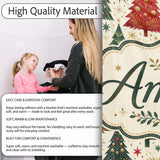 Elegant Christmas Trees Gold Green Red Stars Festive Seamless Lovely  Personalised Custom Name Super Soft Fleece Blanket Bed Sofa Throw