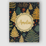 Personalised Name Modern Christmas Trees Custom  Unique Gift Idea Elegant Feature Canvas Wall Art Print Decor Picture Ready to Hang