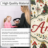 Elegant Christmas Trees Red Green Gold Stars Ornaments Seamless  Personalised Custom Name Super Soft Fleece Blanket Bed Sofa Throw