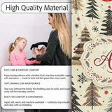 Modern Christmas Trees Minimal Black Gold Red Holiday Seamless  Personalised Custom Name Super Soft Fleece Blanket Bed Sofa Throw