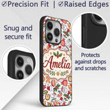 Cute Christmas Santa Gifts Snowman Candy Seamless Custom Name Protective Phone Case Mobile Cover Durable Everyday Smartphone Shock Resistant