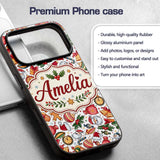 Cute Christmas Santa Gifts Snowman Candy Seamless Custom Name Protective Phone Case Mobile Cover Durable Everyday Smartphone Shock Resistant