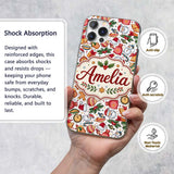 Cute Christmas Santa Gifts Snowman Candy Seamless Custom Name Protective Phone Case Mobile Cover Durable Everyday Smartphone Shock Resistant