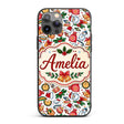 Cute Christmas Santa Gifts Candy Snowman Seamless Custom Name Protective Phone Case Mobile Cover Durable Everyday Smartphone Shock Resistant