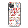 Christmas Hanging Baubles Garland Stars Seamless Custom Name Protective Phone Case Mobile Cover Durable Everyday Smartphone Shock Resistant