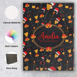 Personalised Name Festive Champagne Glass Custom  Unique Gift Idea Elegant Feature Canvas Wall Art Print Decor Picture Ready to Hang