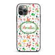 Cute Santa Snowman Reindeer Elf Christmas Holiday Custom Name Protective Phone Case Mobile Cover Durable Everyday Smartphone Shock Resistant