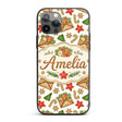 Watercolor Christmas Cookies Candy Cane Festive Custom Name Protective Phone Case Mobile Cover Durable Everyday Smartphone Shock Resistant
