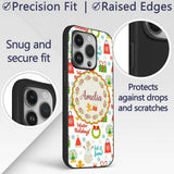 Winter Holidays Snowman Gingerbread Gifts Festive Custom Name Protective Phone Case Mobile Cover Durable Everyday Smartphone Shock Resistant