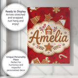 Personalised Name Gingerbread House Candy Custom  Unique Gift Idea Elegant Feature Canvas Wall Art Print Decor Picture Ready to Hang