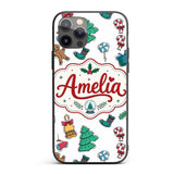 Cute Gingerbread Cookie Ornament Printed Design Custom Name Protective Phone Case Mobile Cover Durable Everyday Smartphone Shock Resistant