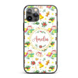 Watercolor Christmas Gifts Candle Poinsettia Custom Name Protective Phone Case Mobile Cover Durable Everyday Smartphone Shock Resistant