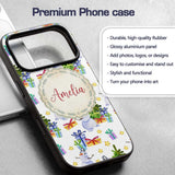 Cute Watercolor Snowman Christmas Tree Gifts Custom Name Protective Phone Case Mobile Cover Durable Everyday Smartphone Shock Resistant