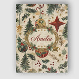 Personalised Name Christmas Ornament Star Custom  Unique Gift Idea Elegant Feature Canvas Wall Art Print Decor Picture Ready to Hang