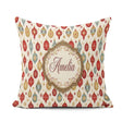 Custom Name Bauble Ornament Star Holiday Seamless Pattern Lovely Square Filled Cushion Throw Pillow Sofa Bed Home Decor Zip Washable UK Made