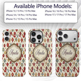 Christmas Bauble Ornament Star Holiday Seamless Custom Name Protective Phone Case Mobile Cover Durable Everyday Smartphone Shock Resistant