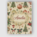 Personalised Name Classic Hanging Christmas Custom  Bespoke Interior Contemporary Canvas Wall Art Print Decor Picture Ready to Hang