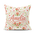 Custom Name Candy Cane Lollipop Sweet Christmas Seamless Pattern Square Filled Cushion Throw Pillow Sofa Bed Home Decor Zip Washable UK Made