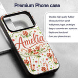 Cute Candy Cane Lollipop Sweet Christmas Seamless Custom Name Protective Phone Case Mobile Cover Durable Everyday Smartphone Shock Resistant