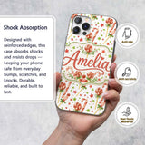 Cute Candy Cane Lollipop Sweet Christmas Seamless Custom Name Protective Phone Case Mobile Cover Durable Everyday Smartphone Shock Resistant
