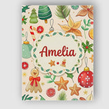 Personalised Name Cute Christmas Ornament Custom  Unique Gift Idea Elegant Feature Canvas Wall Art Print Decor Picture Ready to Hang