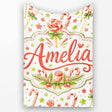 Cute Candy Cane Lollipop Sweet Treat Festive Seamless Pattern Lovely  Personalised Custom Name Super Soft Fleece Blanket Bed Sofa Throw