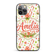 Cute Candy Cane Lollipop Sweet Treat Festive Custom Name Protective Phone Case Mobile Cover Durable Everyday Smartphone Shock Resistant