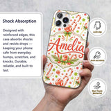 Cute Candy Cane Lollipop Sweet Treat Festive Custom Name Protective Phone Case Mobile Cover Durable Everyday Smartphone Shock Resistant