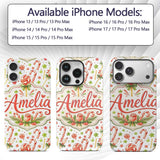 Cute Candy Cane Lollipop Sweet Treat Festive Custom Name Protective Phone Case Mobile Cover Durable Everyday Smartphone Shock Resistant