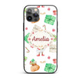 Cute Christmas Gnome Present Candy Cane Holiday Custom Name Protective Phone Case Mobile Cover Durable Everyday Smartphone Shock Resistant