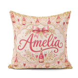 Custom Name Luxury Champagne Bottle Glitter Celebration Seamless Square Filled Cushion Throw Pillow Sofa Bed Home Decor Zip Washable UK Made