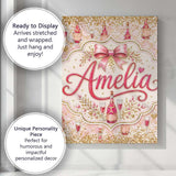 Personalised Name Luxury Champagne Bottle Custom  Unique Gift Idea Elegant Feature Canvas Wall Art Print Decor Picture Ready to Hang