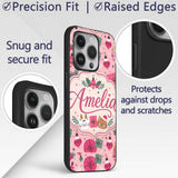 Cute Christmas Cats Gifts and Printed Design Custom Name Protective Phone Case Mobile Cover Durable Everyday Smartphone Shock Resistant