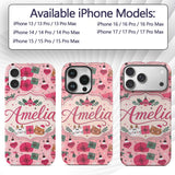 Cute Christmas Cats Gifts and Printed Design Custom Name Protective Phone Case Mobile Cover Durable Everyday Smartphone Shock Resistant