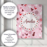 Personalised Name Cute Christmas Snowman Custom  Unique Gift Idea Elegant Feature Canvas Wall Art Print Decor Picture Ready to Hang
