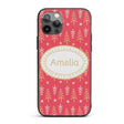 Minimalist Christmas Tree Arrow Pattern Red Gold Custom Name Protective Phone Case Mobile Cover Durable Everyday Smartphone Shock Resistant