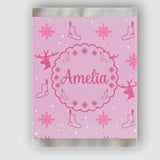 Personalised Name Cute Reindeer Snowflake Custom  Unique Gift Idea Elegant Feature Canvas Wall Art Print Decor Picture Ready to Hang