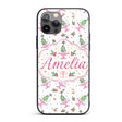 Watercolor Christmas Snow Globe Tree Holiday Custom Name Protective Phone Case Mobile Cover Durable Everyday Smartphone Shock Resistant
