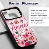 Cute Christmas Cats Gifts Baubles Printed Design Custom Name Protective Phone Case Mobile Cover Durable Everyday Smartphone Shock Resistant