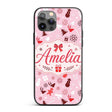 Cute Christmas Snowman Reindeer Gift Seamless Custom Name Protective Phone Case Mobile Cover Durable Everyday Smartphone Shock Resistant