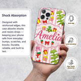 Cute Christmas Gifts Stockings Printed Design Custom Name Protective Phone Case Mobile Cover Durable Everyday Smartphone Shock Resistant