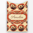 Bear Mountain Circle Seamless Pattern Rustic Woodland Wildlife  Personalised Custom Name Super Soft Fleece Blanket Bed Sofa Throw