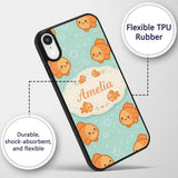 Cute Goldfish Cartoon Animal Ocean Printed Design Custom Name Protective Phone Case Mobile Cover Durable Everyday Smartphone Shock Resistant