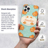 Cute Goldfish Cartoon Animal Ocean Printed Design Custom Name Protective Phone Case Mobile Cover Durable Everyday Smartphone Shock Resistant