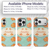 Cute Goldfish Cartoon Animal Ocean Printed Design Custom Name Protective Phone Case Mobile Cover Durable Everyday Smartphone Shock Resistant
