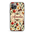 Festive Reindeer Stars Baubles Holly Seamless Custom Name Protective Phone Case Mobile Cover Durable Everyday Smartphone Shock Resistant