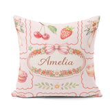 Custom Name Woodland Bear Forest Seamless Nature Wildlife Scenic Square Filled Cushion Throw Pillow Sofa Bed Home Decor Zip Washable UK Made