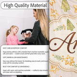 Watercolor Christmas Cookies Stars Hearts Trees Festive Seamless  Personalised Custom Name Super Soft Fleece Blanket Bed Sofa Throw